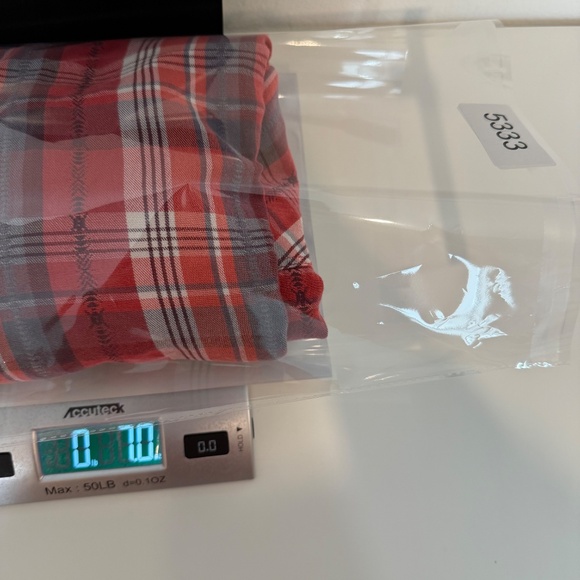 Lucky Brand Top Women XL Red Plaid Pearl Snap Button Up Short Sleeve Western - Picture 11 of 11